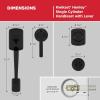 imageKwikset Henley Front Door Lock Handle and Deadbolt Set Entry Handleset Exterior with Interior Reversible Lever Matte Black Pick Resistant SmartKey Rekey Deadbolt Security with Microban ProtectionMatte Black