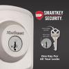 imageKwikset Henley Front Door Lock Handle and Deadbolt Set Entry Handleset Exterior with Interior Reversible Lever Matte Black Pick Resistant SmartKey Rekey Deadbolt Security with Microban ProtectionSatin Nickel