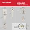 imageKwikset Henley Front Door Lock Handle and Deadbolt Set Entry Handleset Exterior with Interior Reversible Lever Matte Black Pick Resistant SmartKey Rekey Deadbolt Security with Microban ProtectionSatin Nickel