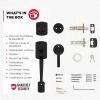 imageKwikset Henley Front Door Lock Handle and Deadbolt Set Entry Handleset Exterior with Interior Reversible Lever Matte Black Pick Resistant SmartKey Rekey Deadbolt Security with Microban ProtectionMatte Black