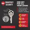 imageKwikset Hometown Deadbolt Lock Satin Brass Round Exterior Keyed Front Entry Door Pick Resistant SmartKey Rekey Security Single Cylinder Dead Bolt Door Lock with Microban ProtectionMatte Black