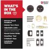 imageKwikset Hometown Deadbolt Lock Satin Brass Round Exterior Keyed Front Entry Door Pick Resistant SmartKey Rekey Security Single Cylinder Dead Bolt Door Lock with Microban ProtectionVenetian Bronze