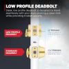 imageKwikset Hometown Deadbolt Lock Satin Brass Round Exterior Keyed Front Entry Door Pick Resistant SmartKey Rekey Security Single Cylinder Dead Bolt Door Lock with Microban ProtectionSatin Brass