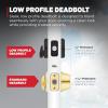 imageKwikset Hometown Deadbolt Lock Satin Brass Round Exterior Keyed Front Entry Door Pick Resistant SmartKey Rekey Security Single Cylinder Dead Bolt Door Lock with Microban ProtectionMatte Black