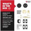 imageKwikset Hometown Deadbolt Lock Satin Brass Round Exterior Keyed Front Entry Door Pick Resistant SmartKey Rekey Security Single Cylinder Dead Bolt Door Lock with Microban ProtectionMatte Black