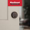 imageKwikset Hometown Deadbolt Lock Satin Brass Round Exterior Keyed Front Entry Door Pick Resistant SmartKey Rekey Security Single Cylinder Dead Bolt Door Lock with Microban ProtectionVenetian Bronze