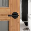 imageKwikset Milan Interior Privacy Door Handle with Lock Door Lever For Bathroom and Bedroom Matte Black Reversible Keyless Push Button Lock Door LeverMatte Black