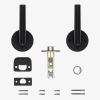 imageKwikset Milan Interior Privacy Door Handle with Lock Door Lever For Bathroom and Bedroom Matte Black Reversible Keyless Push Button Lock Door LeverMatte Black