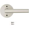 imageKwikset Milan Interior Privacy Door Handle with Lock Door Lever For Bathroom and Bedroom Matte Black Reversible Keyless Push Button Lock Door LeverSatin Nickel