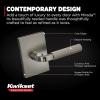 imageKwikset Mirada Reeded Interior Passage Door Handle Lever for Closet and Hallway Doors Reversible NonLocking Handle Lever Satin Nickel with Microban ProtectionSatin Nickel