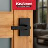 imageKwikset Mirada Reeded Interior Passage Door Handle Lever for Closet and Hallway Doors Reversible NonLocking Handle Lever Satin Nickel with Microban ProtectionMatte Black