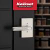 imageKwikset Mirada Reeded Interior Passage Door Handle Lever for Closet and Hallway Doors Reversible NonLocking Handle Lever Satin Nickel with Microban ProtectionSatin Nickel