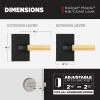 imageKwikset Mirada Reeded Interior Passage Door Handle Lever for Closet and Hallway Doors Reversible NonLocking Handle Lever Satin Nickel with Microban ProtectionMatte Black Satin Brass