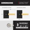 imageKwikset Mirada Reeded Interior Passage Door Handle Lever for Closet and Hallway Doors Reversible NonLocking Handle Lever Satin Nickel with Microban ProtectionMatte Black Satin Brass