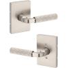 imageKwikset Mirada Reeded Interior Passage Door Handle Lever for Closet and Hallway Doors Reversible NonLocking Handle Lever Satin Nickel with Microban ProtectionSatin Nickel