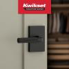 imageKwikset Mirada Reeded Interior Passage Door Handle Lever for Closet and Hallway Doors Reversible NonLocking Handle Lever Satin Nickel with Microban ProtectionMatte Black