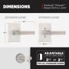 imageKwikset Mirada Reeded Interior Passage Door Handle Lever for Closet and Hallway Doors Reversible NonLocking Handle Lever Satin Nickel with Microban ProtectionSatin Nickel