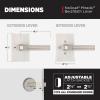 imageKwikset Mirada Reeded Interior Passage Door Handle Lever for Closet and Hallway Doors Reversible NonLocking Handle Lever Satin Nickel with Microban ProtectionSatin Nickel