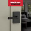 imageKwikset Mirada Reeded Interior Passage Door Handle Lever for Closet and Hallway Doors Reversible NonLocking Handle Lever Satin Nickel with Microban ProtectionMatte Black