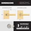 imageKwikset Mirada Reeded Interior Passage Door Handle Lever for Closet and Hallway Doors Reversible NonLocking Handle Lever Satin Nickel with Microban ProtectionSatin Brass