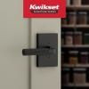 imageKwikset Mirada Reeded Interior Passage Door Handle Lever for Closet and Hallway Doors Reversible NonLocking Handle Lever Satin Nickel with Microban ProtectionMatte Black