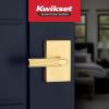 imageKwikset Mirada Reeded Interior Passage Door Handle Lever for Closet and Hallway Doors Reversible NonLocking Handle Lever Satin Nickel with Microban ProtectionSatin Brass