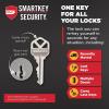imageKwikset Mirada Reeded Interior Privacy Door Handle with Lock Handle for Bathroom and Bedroom Satin Brass Reversible Keyless Push Button Lock with Microban ProtectionMatte Black