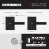 imageKwikset Mirada Reeded Interior Privacy Door Handle with Lock Handle for Bathroom and Bedroom Satin Brass Reversible Keyless Push Button Lock with Microban ProtectionMatte Black