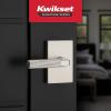 imageKwikset Mirada Reeded Interior Privacy Door Handle with Lock Handle for Bathroom and Bedroom Satin Brass Reversible Keyless Push Button Lock with Microban ProtectionSatin Nickel