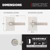 imageKwikset Mirada Reeded Interior Privacy Door Handle with Lock Handle for Bathroom and Bedroom Satin Nickel Reversible Keyless Push Button Lock with Microban ProtectionSatin Nickel