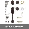 imageKwikset Montara Front Door Lock Handle and Deadbolt Set Entry Handleset Exterior with Interior Door Knob Satin Nickel Pick Resistant SmartKey Rekey Deadbolt SecurityVenetian Bronze