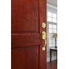 imageKwikset Montara Front Door Lock Handle and Deadbolt Set Entry Handleset Exterior with Interior Door Knob Satin Nickel Pick Resistant SmartKey Rekey Deadbolt SecurityPolished Brass