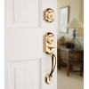 imageKwikset Montara Front Door Lock Handle and Deadbolt Set Entry Handleset Exterior with Interior Door Knob Satin Nickel Pick Resistant SmartKey Rekey Deadbolt SecurityPolished Brass