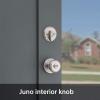 imageKwikset Montara Front Door Lock Handle and Deadbolt Set Entry Handleset Exterior with Interior Door Knob Satin Nickel Pick Resistant SmartKey Rekey Deadbolt SecuritySatin Nickel