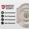 imageKwikset Montara Front Door Lock Handle and Deadbolt Set Entry Handleset Exterior with Interior Door Knob Satin Nickel Pick Resistant SmartKey Rekey Deadbolt SecuritySatin Nickel