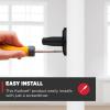 imageKwikset Perth Entry Door Handle with Lock and Key Secure Keyed Reversible Lever Exterior for Front Entrance and Bedrooms Satin Nickel Pick Resistant Smartkey Rekey Security and MicrobanMatte Black