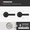 imageKwikset Perth Entry Door Handle with Lock and Key Secure Keyed Reversible Lever Exterior for Front Entrance and Bedrooms Satin Nickel Pick Resistant Smartkey Rekey Security and MicrobanMatte Black