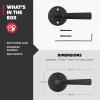 imageKwikset Perth Entry Door Handle with Lock and Key Secure Keyed Reversible Lever Exterior for Front Entrance and Bedrooms Satin Nickel Pick Resistant Smartkey Rekey Security and MicrobanMatte Black