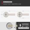 imageKwikset Perth Entry Door Handle with Lock and Key Secure Keyed Reversible Lever Exterior for Front Entrance and Bedrooms Satin Nickel Pick Resistant Smartkey Rekey Security and MicrobanSatin Nickel