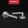 imageKwikset Perth Entry Door Handle with Lock and Key Secure Keyed Reversible Lever Exterior for Front Entrance and Bedrooms Satin Nickel Pick Resistant Smartkey Rekey Security and MicrobanSatin Nickel