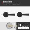 imageKwikset Perth Entry Door Handle with Lock and Key Secure Keyed Reversible Lever Exterior for Front Entrance and Bedrooms Satin Nickel Pick Resistant Smartkey Rekey Security and MicrobanMatte Black