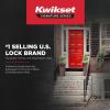 imageKwikset Perth Entry Door Handle with Lock and Key Secure Keyed Reversible Lever Exterior for Front Entrance and Bedrooms Satin Nickel Pick Resistant Smartkey Rekey Security and MicrobanSatin Nickel