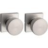 imageKwikset Pismo Entry Door Knob with Lock and Key Secure Keyed Handle Exterior Front Entrance and Bedroom Matte Black Pick Resistant SmartKey Rekey Security and MicrobanSatin Nickel