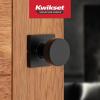 imageKwikset Pismo Entry Door Knob with Lock and Key Secure Keyed Handle Exterior Front Entrance and Bedroom Matte Black Pick Resistant SmartKey Rekey Security and MicrobanMatte Black