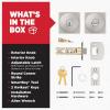 imageKwikset Pismo Entry Door Knob with Lock and Key Secure Keyed Handle Exterior Front Entrance and Bedroom Matte Black Pick Resistant SmartKey Rekey Security and MicrobanSatin Nickel