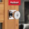 imageKwikset Pismo Entry Door Knob with Lock and Key Secure Keyed Handle Exterior Front Entrance and Bedroom Matte Black Pick Resistant SmartKey Rekey Security and MicrobanPolished Chrome