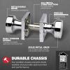 imageKwikset Pismo Entry Door Knob with Lock and Key Secure Keyed Handle Exterior Front Entrance and Bedroom Matte Black Pick Resistant SmartKey Rekey Security and MicrobanPolished Chrome