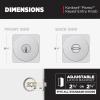 imageKwikset Pismo Entry Door Knob with Lock and Key Secure Keyed Handle Exterior Front Entrance and Bedroom Matte Black Pick Resistant SmartKey Rekey Security and MicrobanPolished Chrome