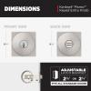 imageKwikset Pismo Entry Door Knob with Lock and Key Secure Keyed Handle Exterior Front Entrance and Bedroom Matte Black Pick Resistant SmartKey Rekey Security and MicrobanSatin Nickel