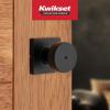 imageKwikset Pismo Entry Door Knob with Lock and Key Secure Keyed Handle Exterior Front Entrance and Bedroom Matte Black Pick Resistant SmartKey Rekey Security and MicrobanMatte Black